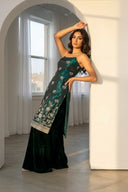 Teal Jardin Suit and Dupatta