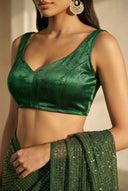 Emerald Sateen Blouse