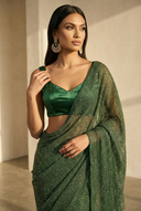 Emerald Sateen Blouse