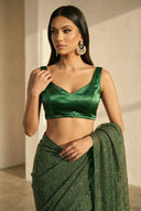 Emerald Sateen Blouse