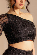 Obsidian Dusk Blouse - The Saree Room