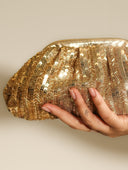 Gold Puff Clutch