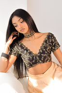 Black Amira Handwork Blouse