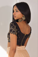 Black Amira Handwork Blouse