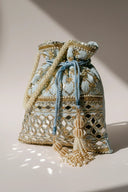 Ice Blue Shisha Potli Bag
