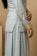 Ice Blue Maha Suit And Dupatta