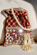 Maroon Shisha Potli Bag