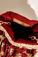 Maroon Shisha Potli Bag