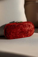 Maroon Gardenia Velvet Clutch