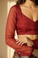 Maroon Long Sleeve Adore Blouse
