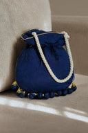 Navy Sphere Potli Bag