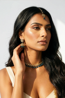 Navy Dainty Tikka Set - The Saree Room