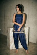 Navy Empress Suit and Dupatta - The Saree Room