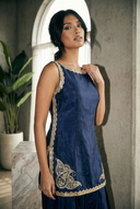 Navy Empress Suit and Dupatta - The Saree Room