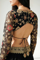 Onyx Rosette Handwork Blouse