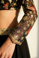 Onyx Rosette Handwork Blouse