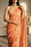 Orange Mystery Easy-Drape Saree - The Saree Room