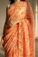 Orange Mystery Easy-Drape Saree - The Saree Room