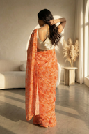 Orange Mystery Easy-Drape Saree - The Saree Room
