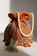 Rust Sphere Potli Bag