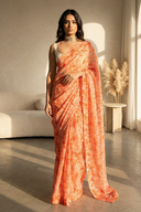 Orange Mystery Easy-Drape Saree - The Saree Room