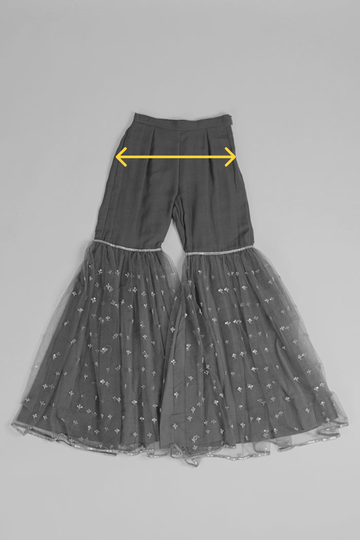 Measure suit bottom hips at the widest part, about 5 inches below the waist; multiply by 2