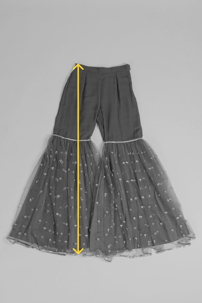 Measure suit bottom length from top of waist to bottom hem