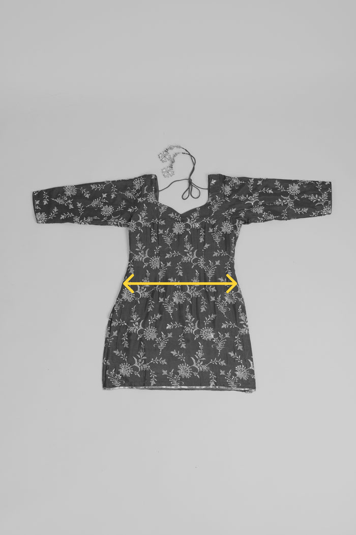 Measure suit top waist at the smallest part across; multiply by 2