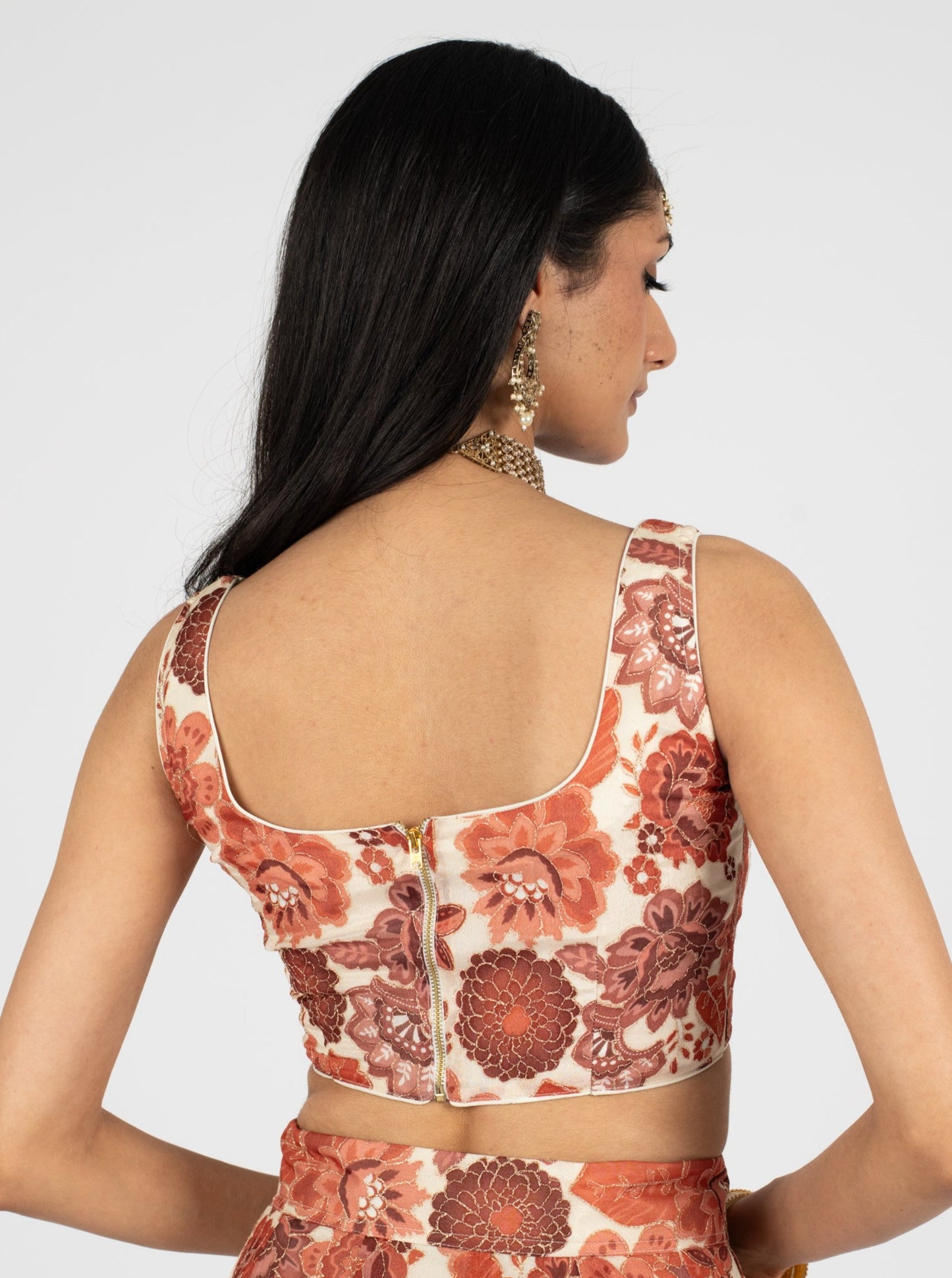 Tangerine Bloom Blouse