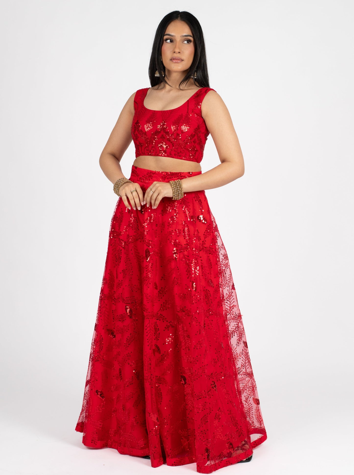 Red Quill Skirt