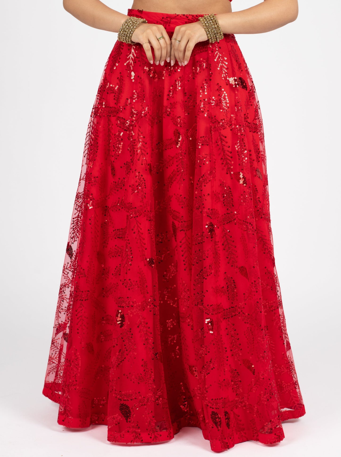 Red Quill Skirt
