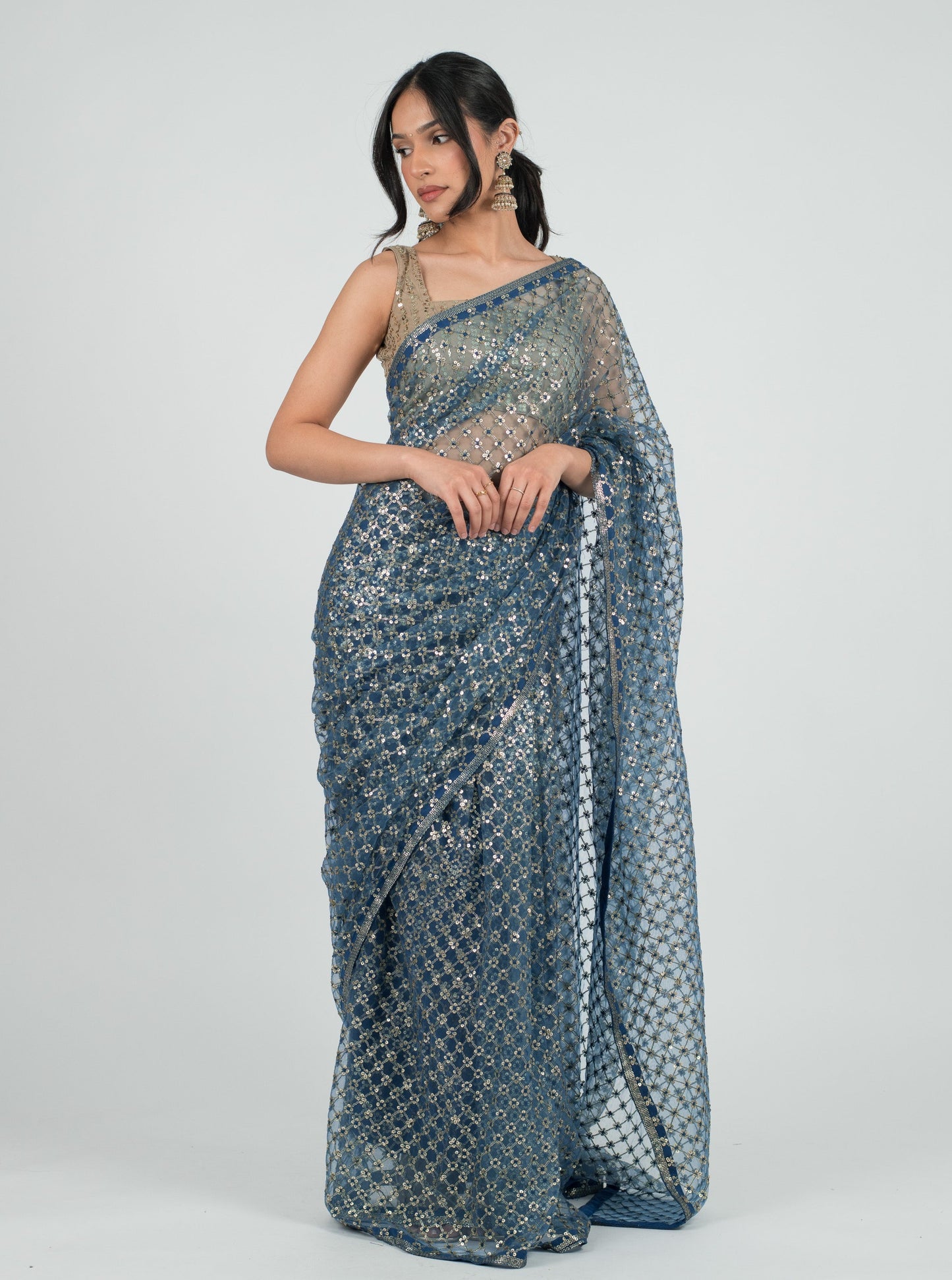 Midnight Coastal Saree