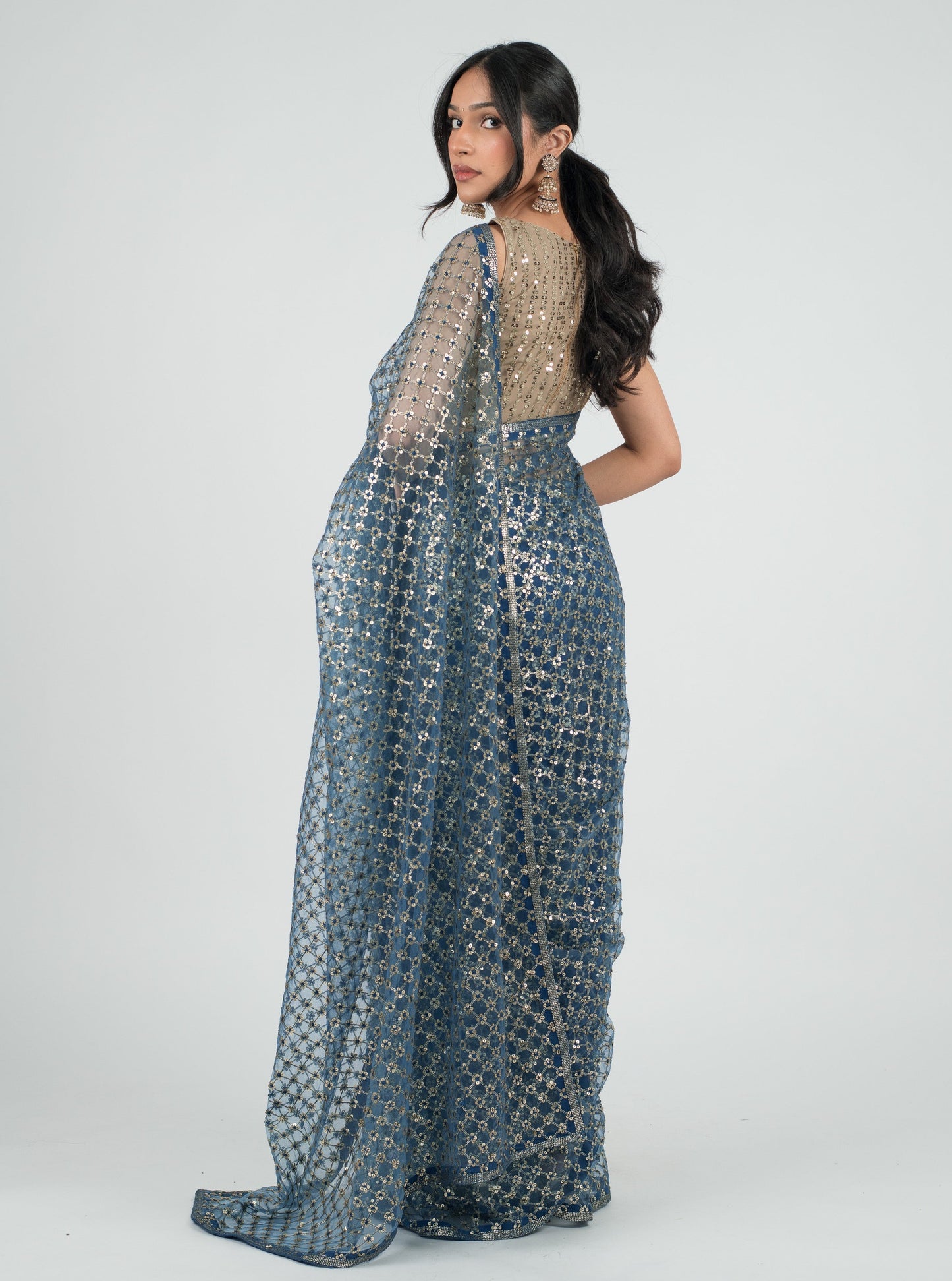 Midnight Coastal Saree