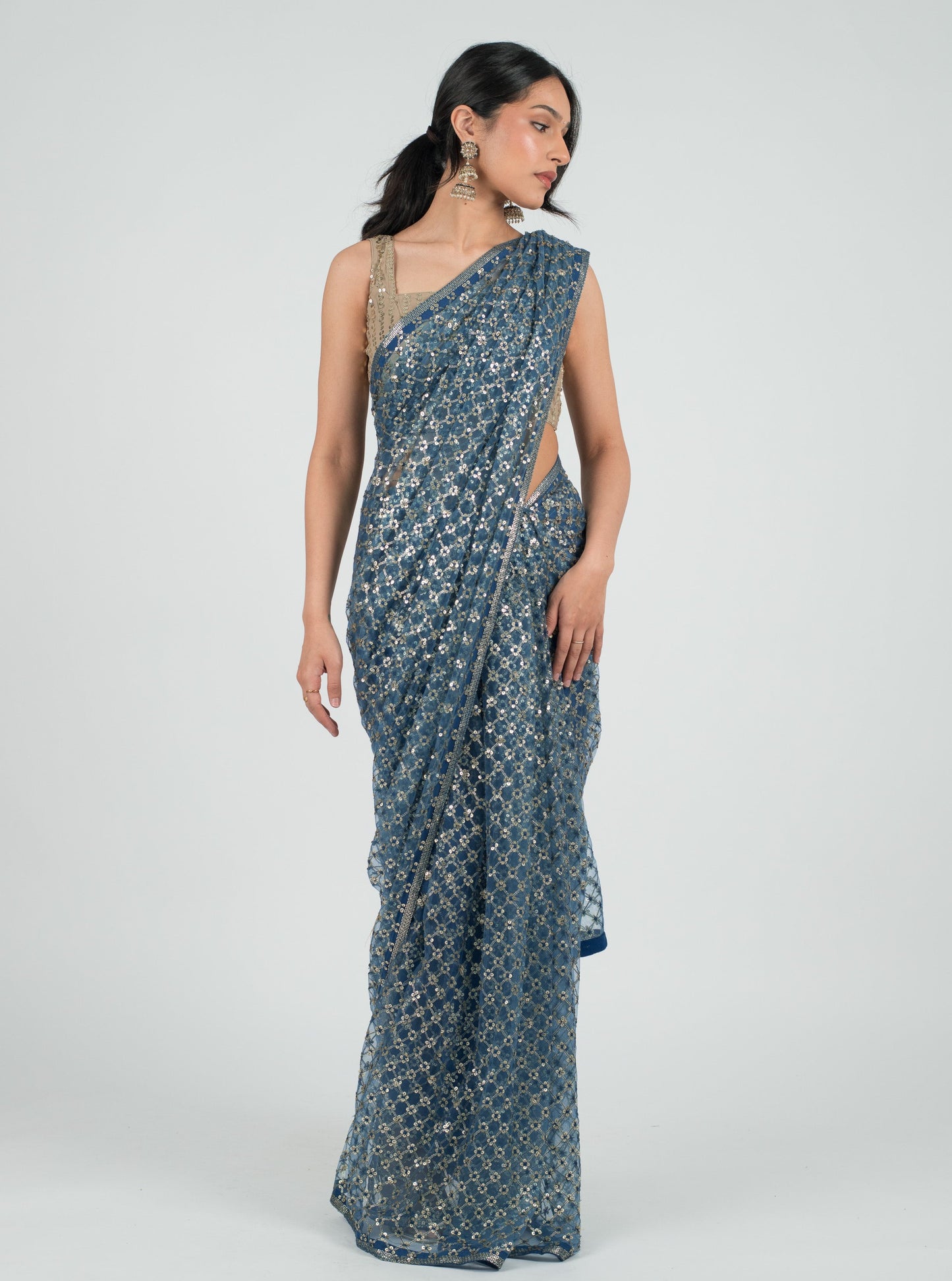 Midnight Coastal Saree