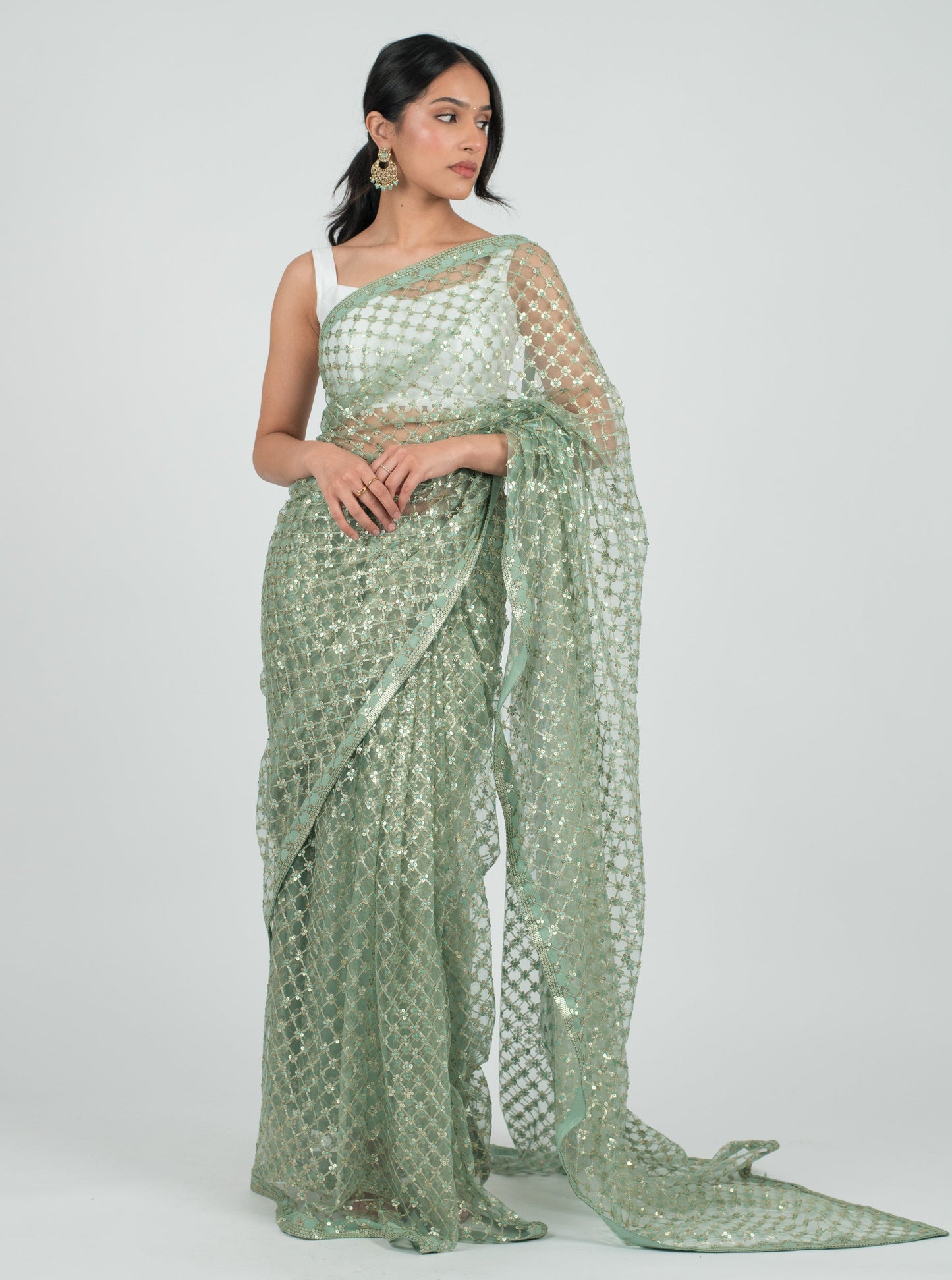 Aqua Coastal Saree
