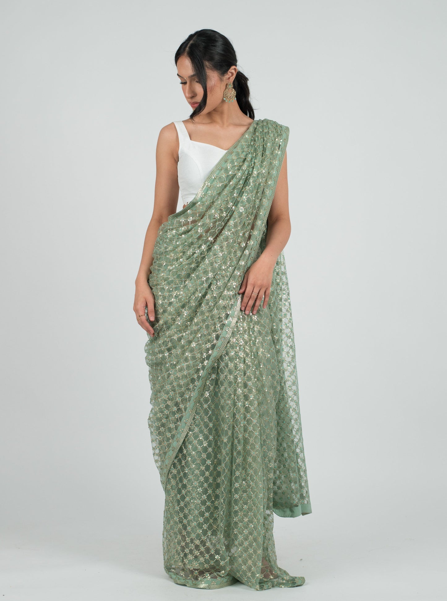 Aqua Coastal Saree