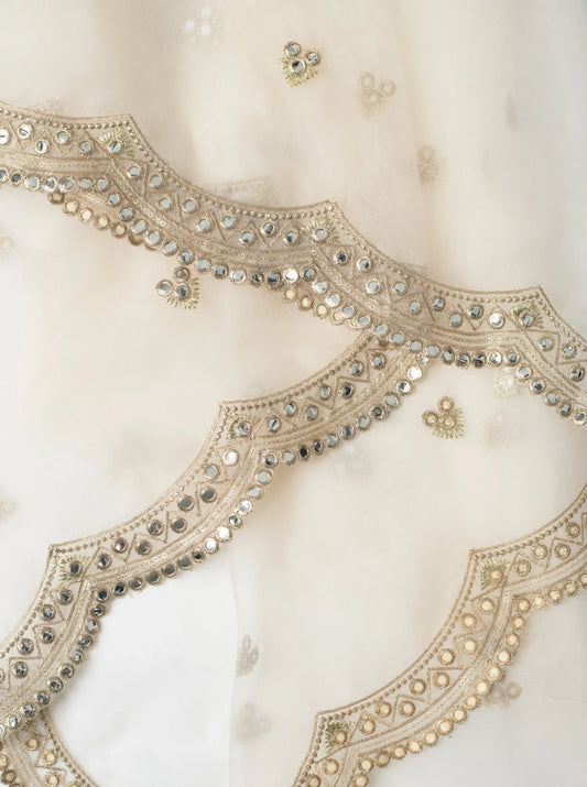 Cream Mirari Dupatta