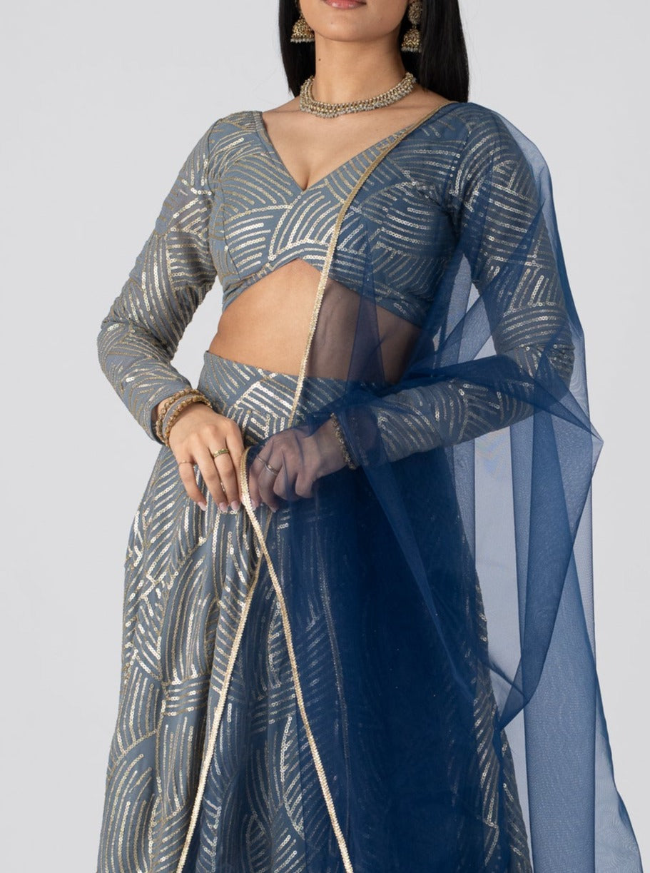 Classic Navy Dupatta