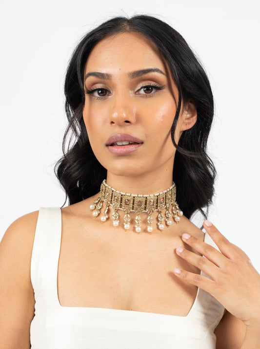 Cream Suraj Choker