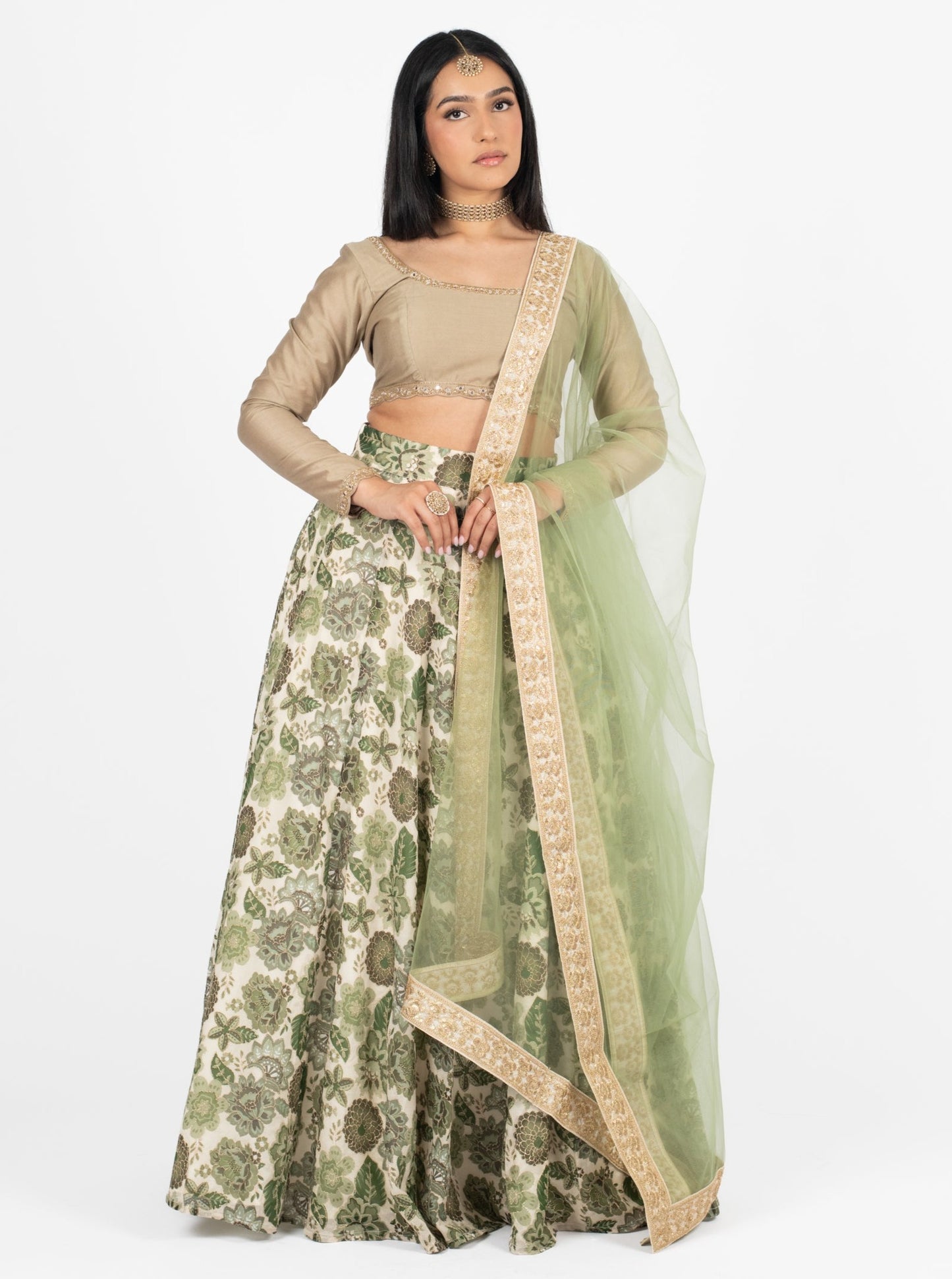 Olive Bloom Skirt
