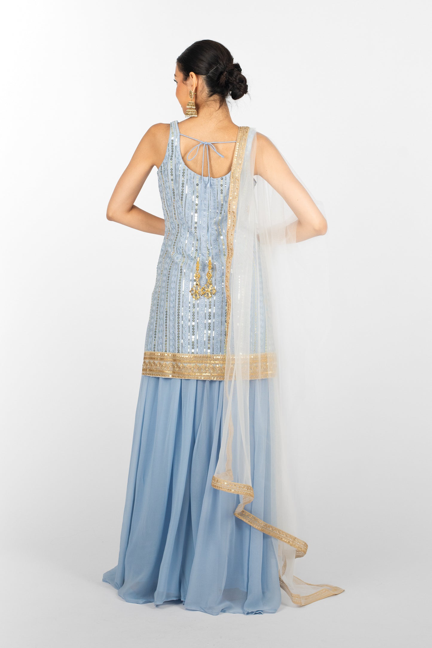 Ice Blue Amethyst Suit and Dupatta