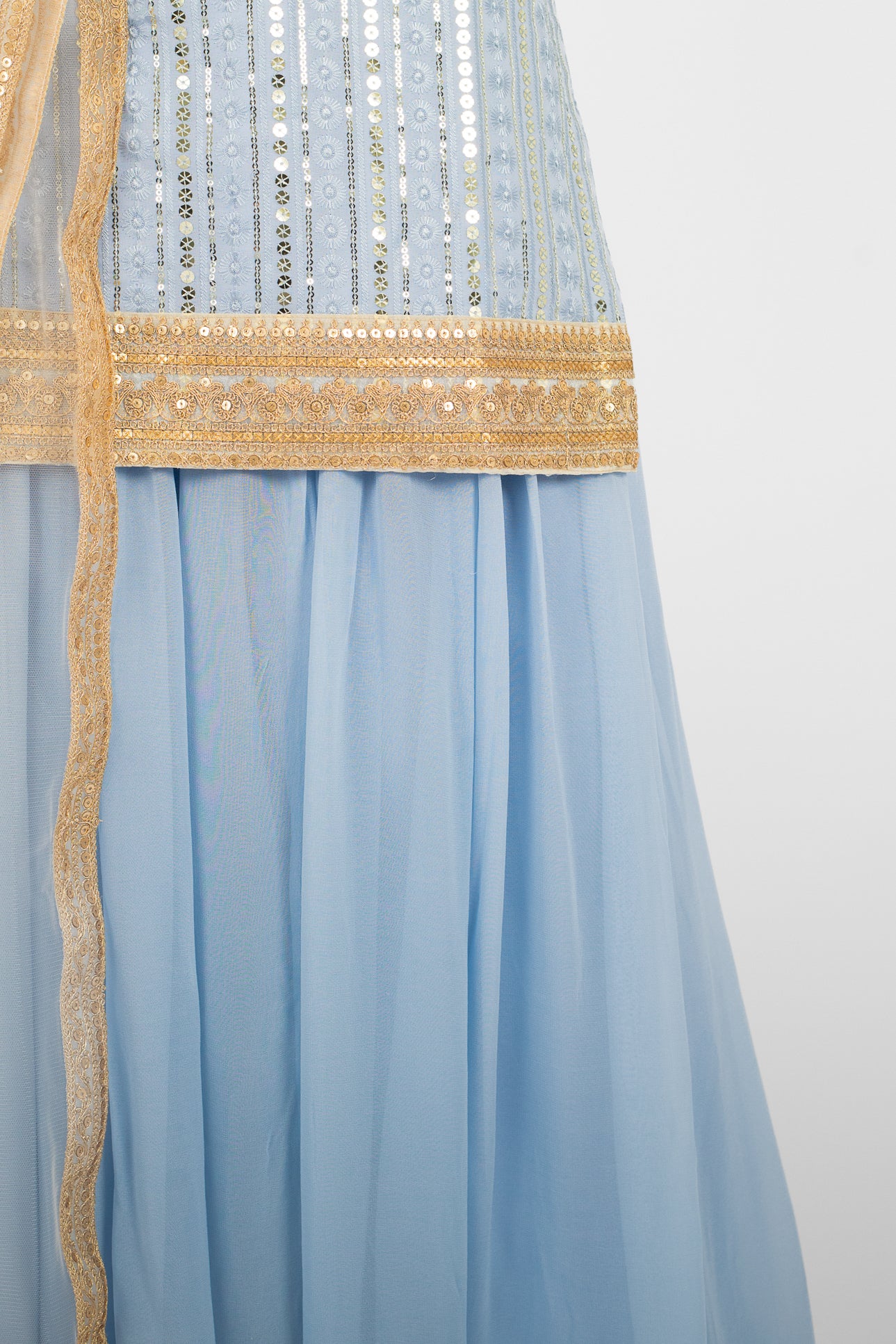Ice Blue Amethyst Suit and Dupatta