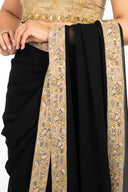 Noir Chiffon Easy-Drape Saree