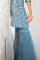Blue Sitara Suit and Dupatta - The Saree Room