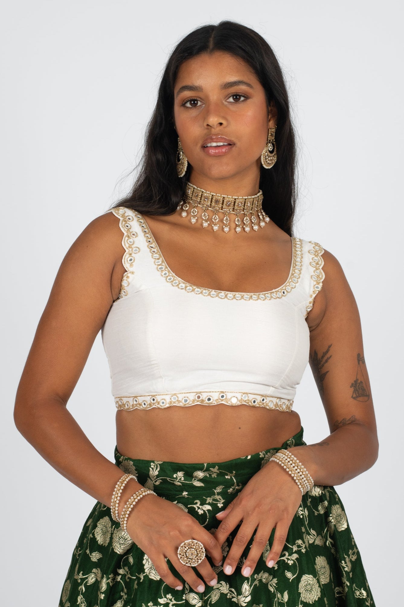 White Aaeena Blouse