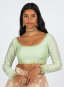 Pistachio Long Sleeve Aaeena Blouse