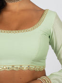Pistachio Long Sleeve Aaeena Blouse