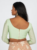 Pistachio Long Sleeve Aaeena Blouse