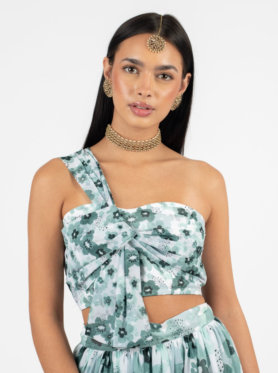 Teal Poppy Blouse