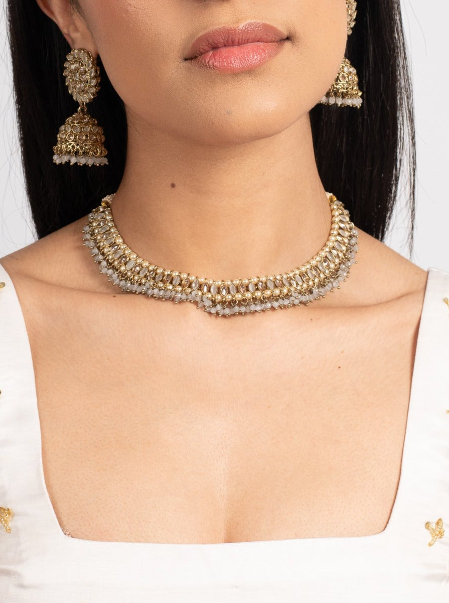 Grey Aztec Choker